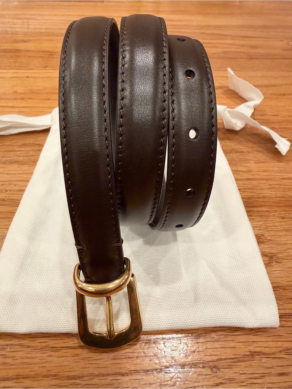 NWT The Row Ring Belt Brown/Gold Size 80 - Picture 4 of 10